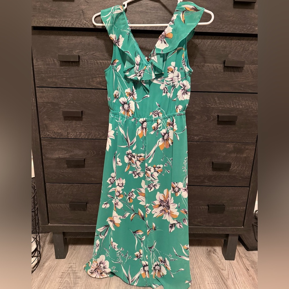 Maurices Green Floral Maxi Dress